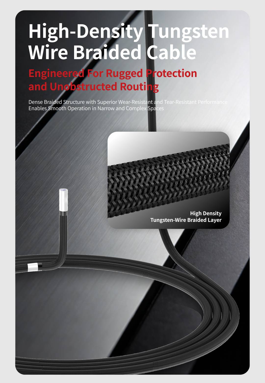 High-Density Tungsten WireBraided Cable